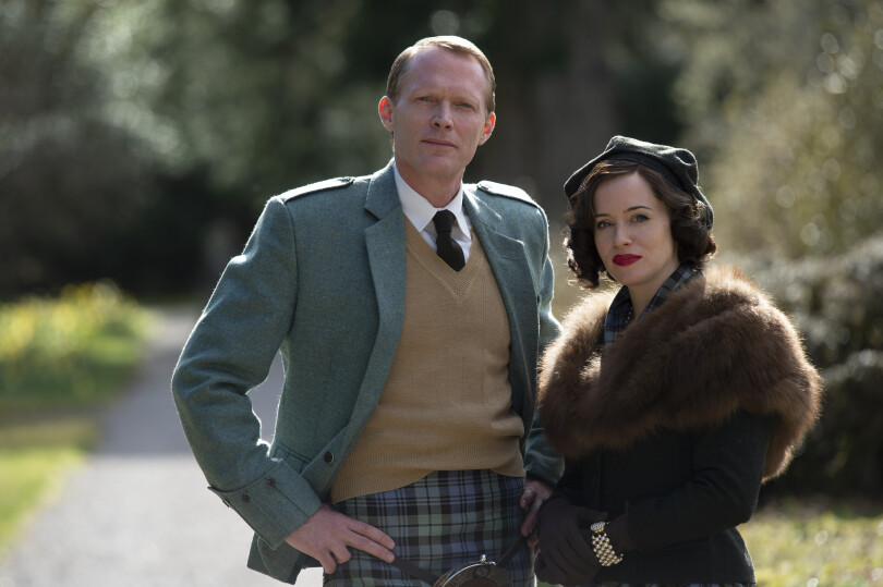 Claire Foy et Paul Bettany interprètent le duc et la duchesse d'Argyll dans la nouvelle série de la BBC, "A Very British Scandal".
